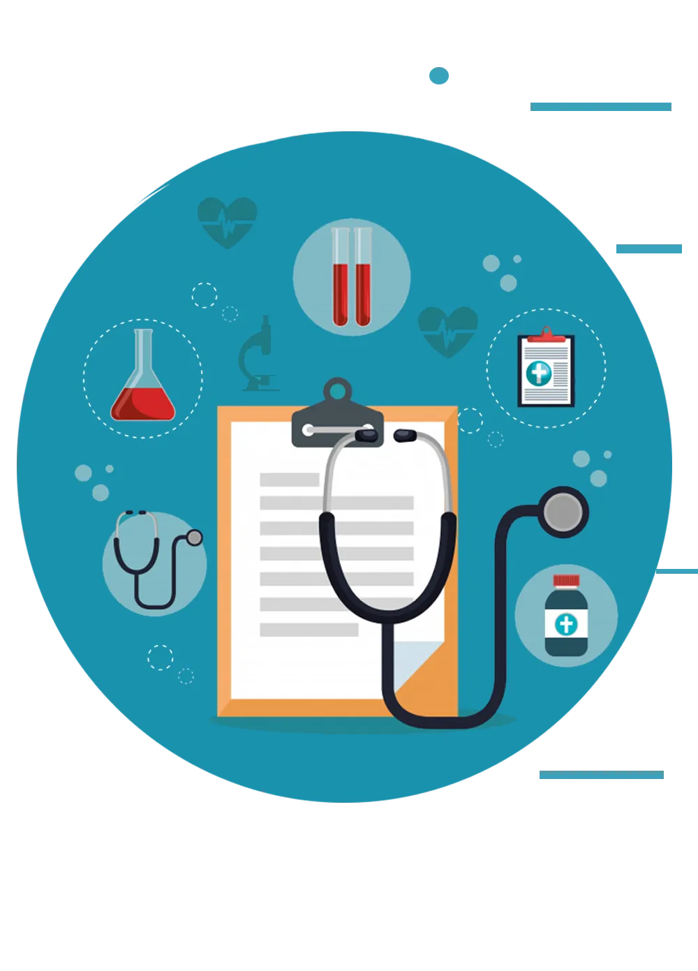 Illustration of medical demand letter preparation including record review and clinical verification for law firms